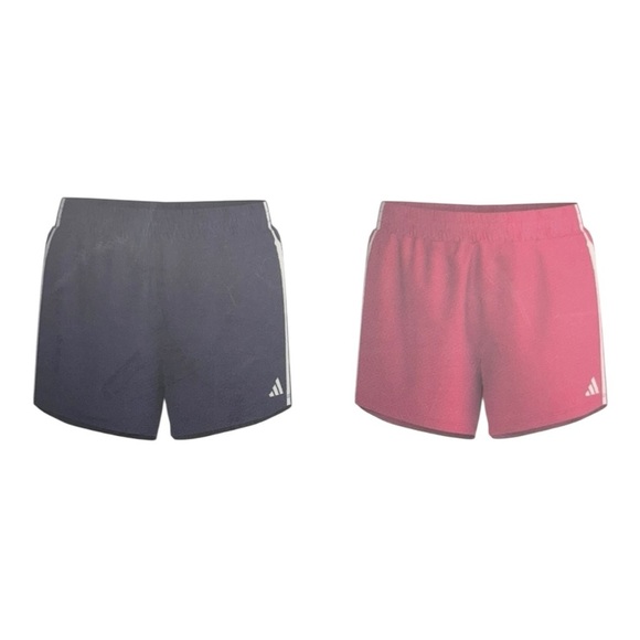 Adidas YOUTH 2 PACK SHORT- Navy Pink available Sizes: M (10/12), L (14) - Picture 5 of 14